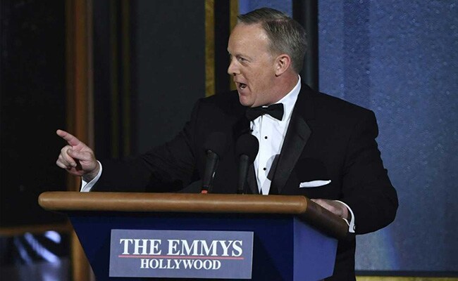 Sean Spicer Wanted To 'Poke A Little Fun Of Myself' At The Emmys. But What Was The Joke?