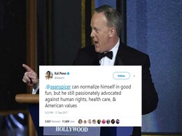 Sean Spicer Crashes The Emmys. On Twitter, Shock And Some Anger Sean Spicer Crashes The Emmys. On Twitter, Shock And Some Anger