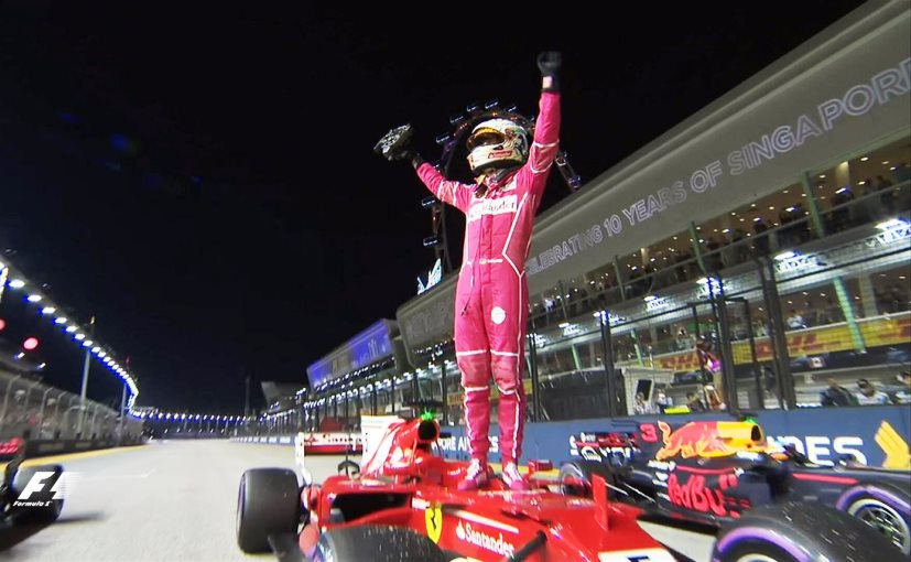 F1 2017: Vettel To Start On Pole At Singapore GP, Verstappen On Second