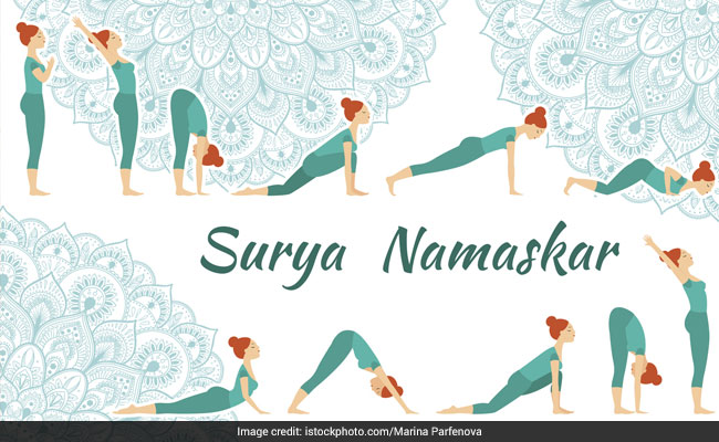 sun salutation or surya namaskar