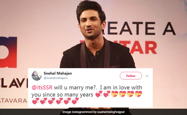 'Will You Marry Me?' Fan Tweets Sushant Singh Rajput. His Reply Made Our Day