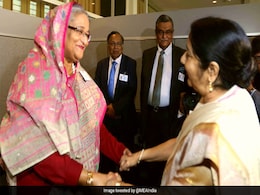 Sushma Swaraj Meets Bangladesh PM Sheikh Hasina, But No Discussion On Rohingyas Sushma Swaraj Meets Bangladesh PM Sheikh Hasina, But No Discussion On Rohingyas