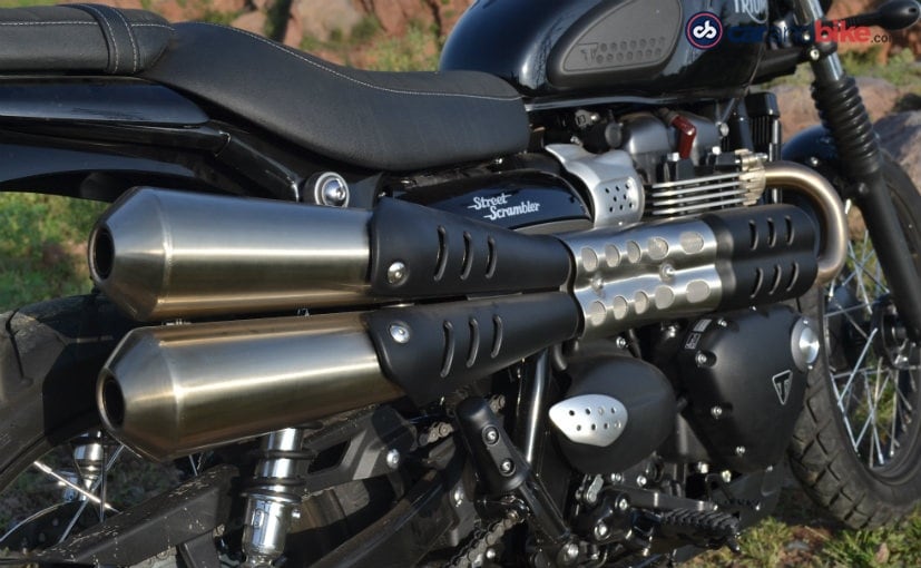 the side mounted scrambler style exhaust