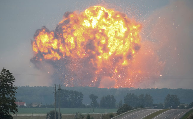 Tens Of Thousands Evacuated From Ukraine Arms Depot 'Sabotage' Blasts