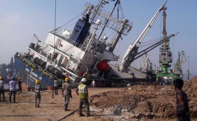 11,000-Tonne Ship Topples After Loading Accident At Visakhapatnam Port
