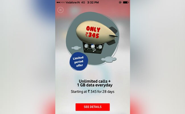 vodafone rs 345 my vodafone app