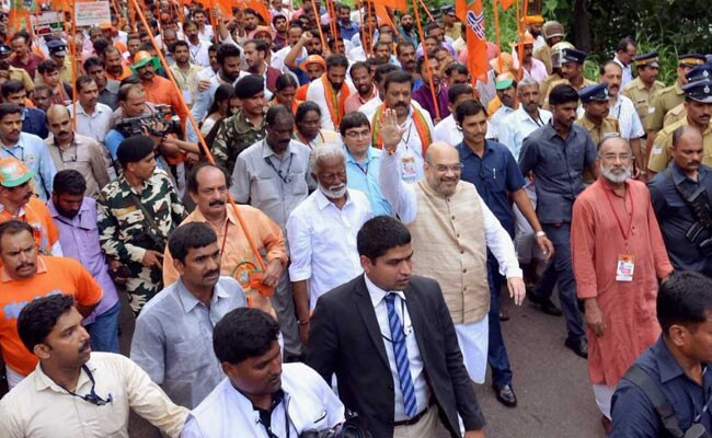 Amit Shah In Village Of Kerala Chief Minister Who Calls Him 'Wet Cracker'