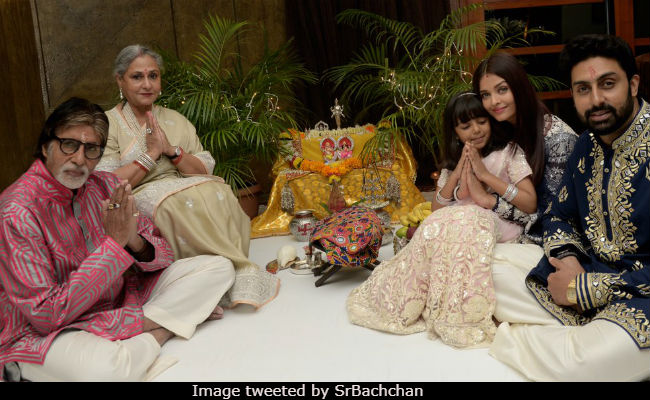 Inside The Bachchans' Diwali <I>Puja</i> With Aaradhya And Aishwarya Rai Bachchan