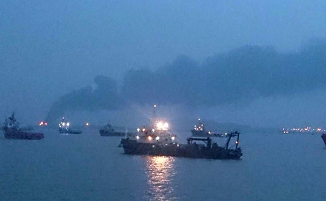 Fire At Oil Depot On Butcher Island Off Mumbai