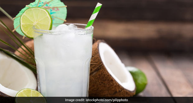 Coconut Water with Lemon and Mint