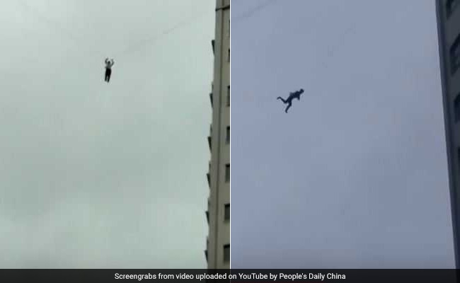 Man Climbs Onto Telephone Wires, Gets Stuck Mid-Air. You Won't Believe Why