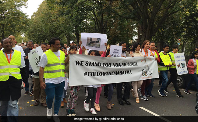 Over 800 Step Out On The Streets For Gandhi March In The Netherlands