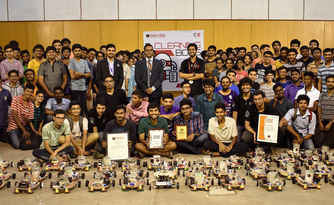 Robots Made By IIT Students Sweep Their Way To Record Books