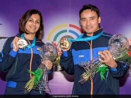 ISSF World Cup Final: Jitu Rai, Heena Sidhu Win Gold In Air Pistol Mixed Team Event ISSF World Cup Final: Jitu Rai, Heena Sidhu Win Gold In Air Pistol Mixed Team Event