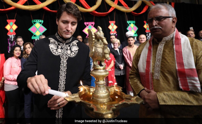 Diwali Greetings From Canada's Justin Trudeau, Wearing A <i>Sherwani</i>