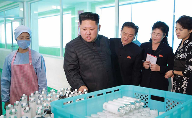 Kim Jong-un's Latest Site Inspection - A Cosmetics Factory. With Wife