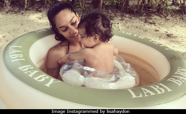 Pic From Lisa Haydon And Baby Zack's First Swimming Class Together
