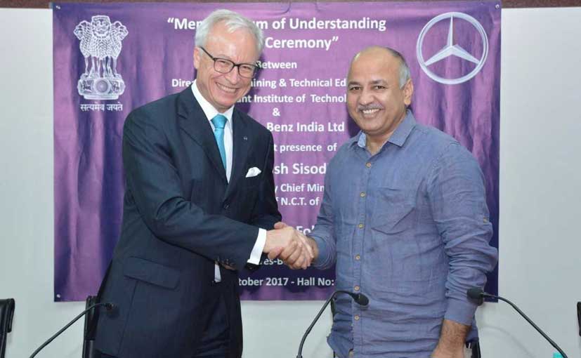 Mercedes-Benz Signs MoU With Delhi Institute For Advance Diploma Course