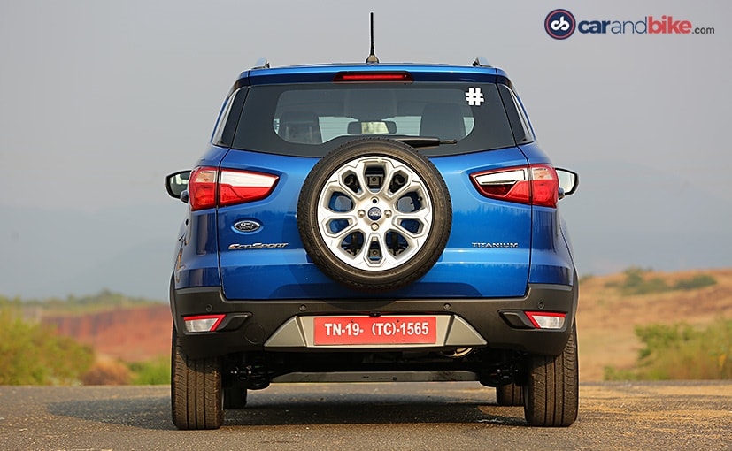 The spare wheel on the Ford EcoSport remains but the spare tyre cover is an added accessory 