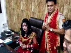 Police Complaint Against 'Godwoman' Radhe Maa For Sitting On SHO's Chair