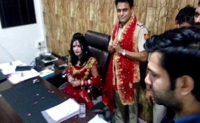 Police Complaint Against 'Godwoman' Radhe Maa For Sitting On SHO's Chair