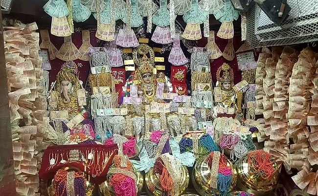 Inside A Madhya Pradesh Temple, Decorated With Nearly Rs 100 Crore Cash