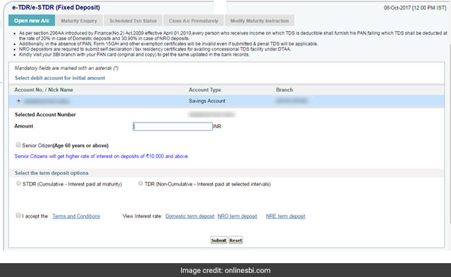 Sbi Savings Account How To Open Fixed Deposit Fd Online - sbi fd 2