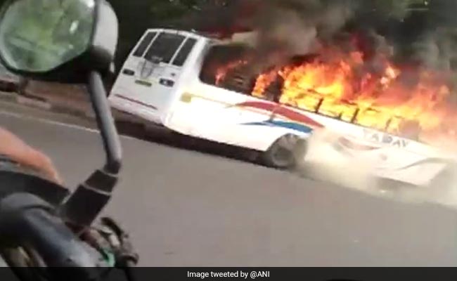 Delhi School Bus Catches Fire With 33 Students Aboard, None Hurt