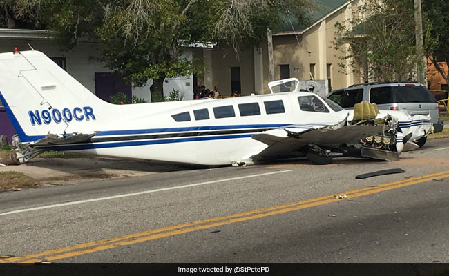 Video: Small Plane Crashes On Busy Road, Strikes Two Cars