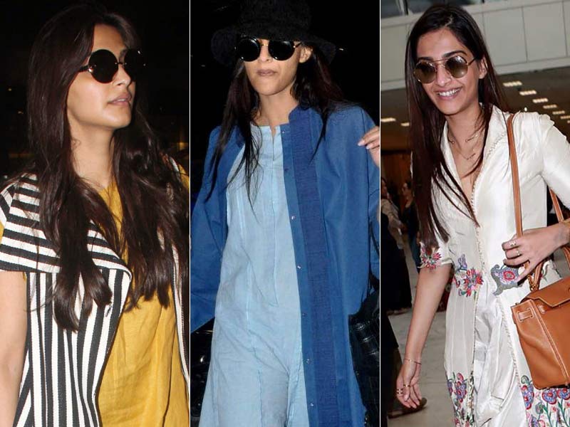 sonam airport style ndtv