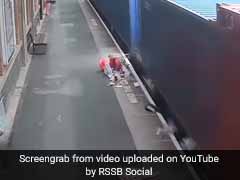Caught On CCTV: Stroller Struck By Speeding Train