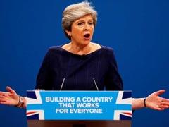 At Theresa May's Keynote Speech, Prankster Gives Unemployment Notice
