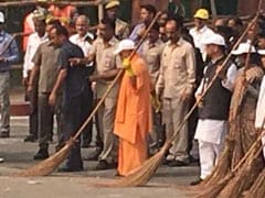 Yogi Adityanath In Agra LIVE Updates: Chief Minister Leads Cleanliness Drive Outside Taj Mahal