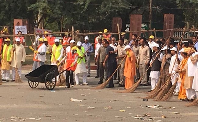 Yogi Adityanath In Agra LIVE Updates: Chief Minister Leads Cleanliness Drive Outside Taj Mahal