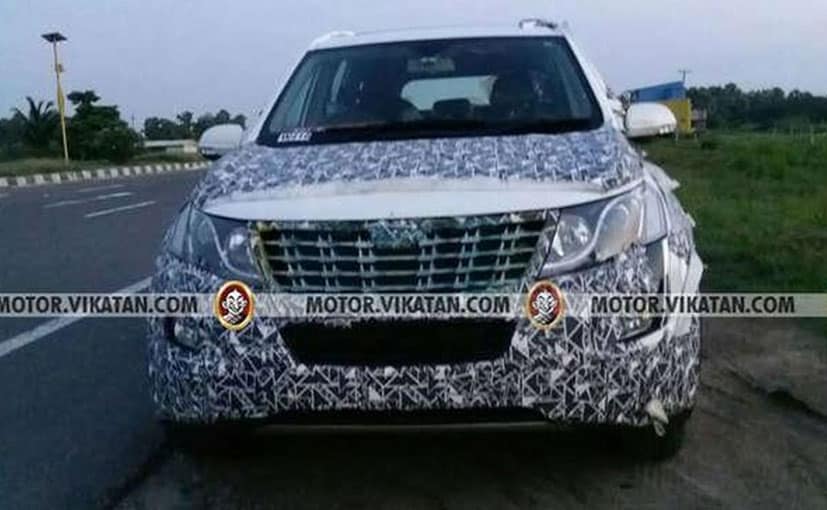 2018 mahindra xuv500 facelift spied