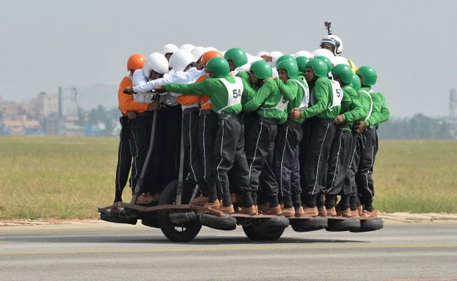 Indian Army Creates World Record With 58 Men On Single Motorcycle