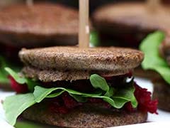 Buckwheat Blinis Sandwich With Beetroot And Feta