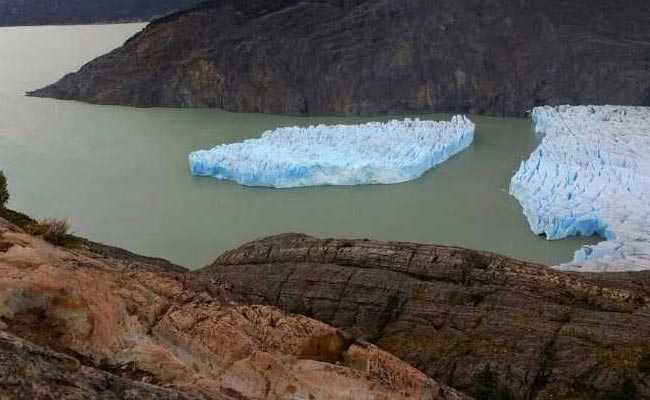 Large Iceberg Breaks Free From Glacier In Southern Chile