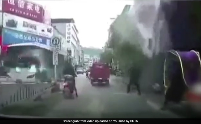 As He Crossed The Street, A Building Collapsed Just Steps Away. Then This