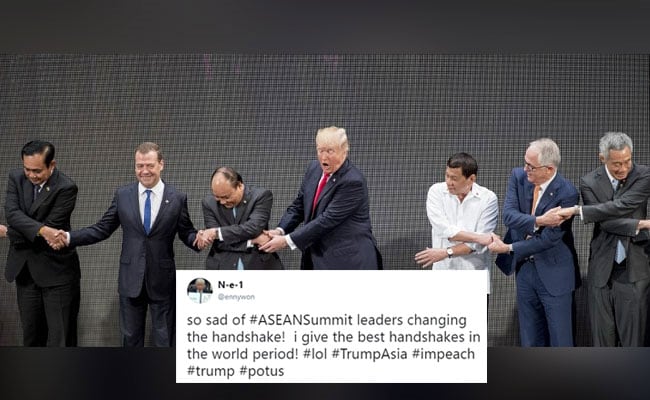 Asean 2017 Donald Trump Handshake Fail Twitter Reacts