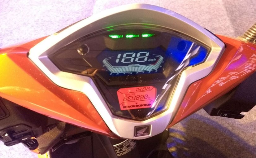 The digital instrument cluster is a segment first for the 125 cc segment and the Honda Grazia gets it