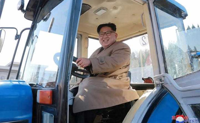 North Korea's Kim Jong-Un Trades Missiles For Tractors During Testing Lull