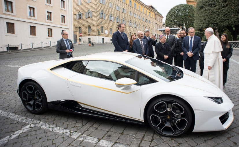 lamborghini huracan rwd pope francis