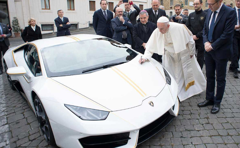 Lamborghini Gifts A Customised Huracan RWD To Pope Francis. Here's Why