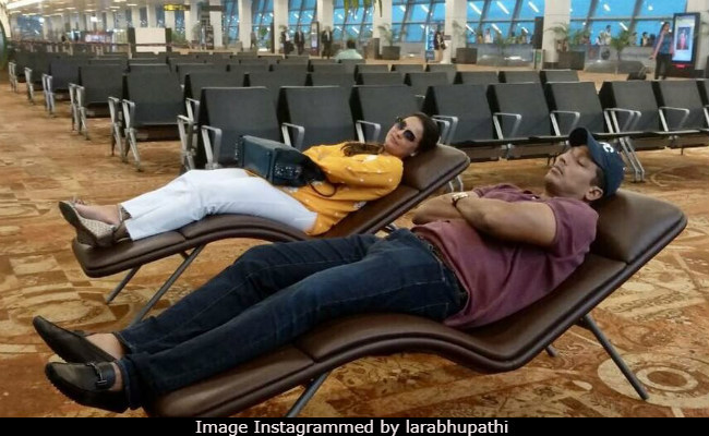 Lara Dutta, Grounded By Delhi Smog, Finds T3's 'Best Spot' For A Nap