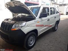 Mahindra TUV300 Plus Spied Completely Undisguised