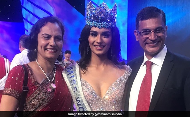 Image result for manushi chillar with her parents