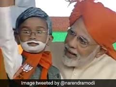 PM Modi Meets Mini Replica Of Himself At Gujarat Rally. Video Is Viral