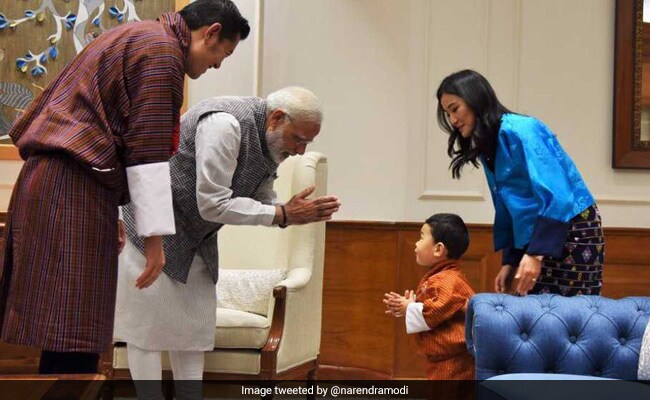 pm modi with bhutan prince