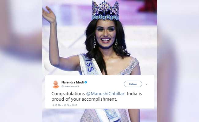 Manushi Chhillar Crowned Miss World 2017. Wishes Pour In On Twitter